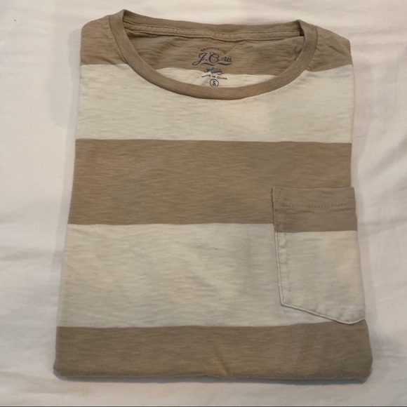 J. Crew Striped Pocket Tee - Picture 1 of 3